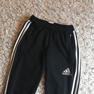 Black Adidas soccer pants